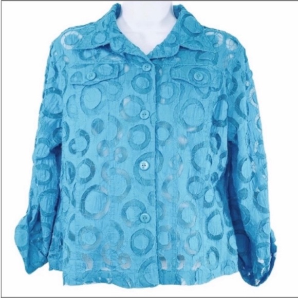 Ruby Rd. Jackets & Blazers - RUBY RD. Circle sheer top jacket 8